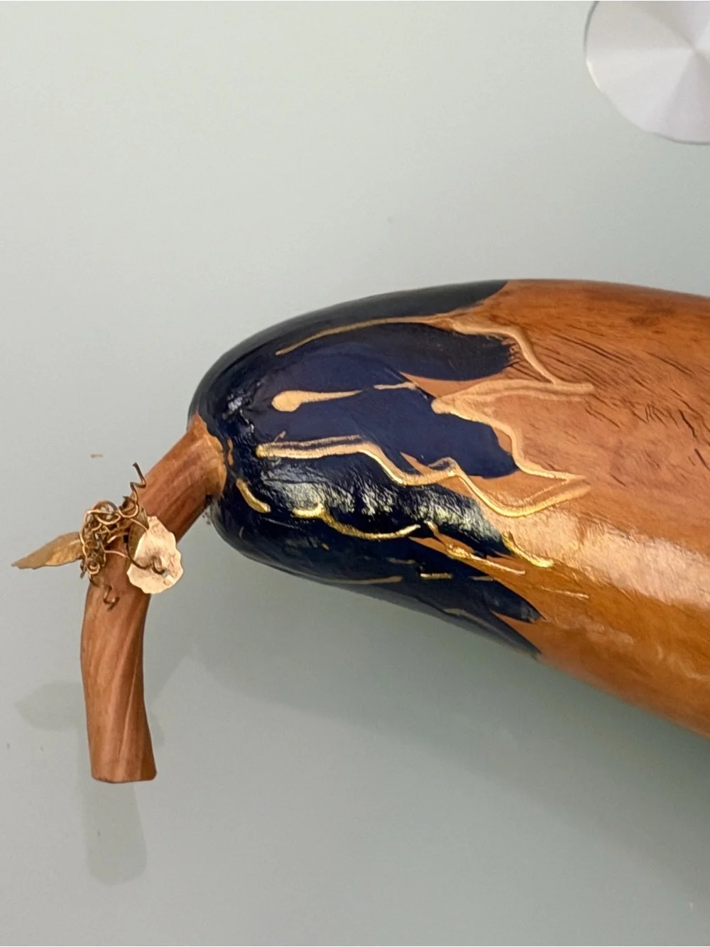 🦜 LARGE Dried Gourd | Hand Painted Parrots | 12